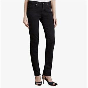 Anthropologie | AG The Stevie Slim Straight Jeans True Black 25